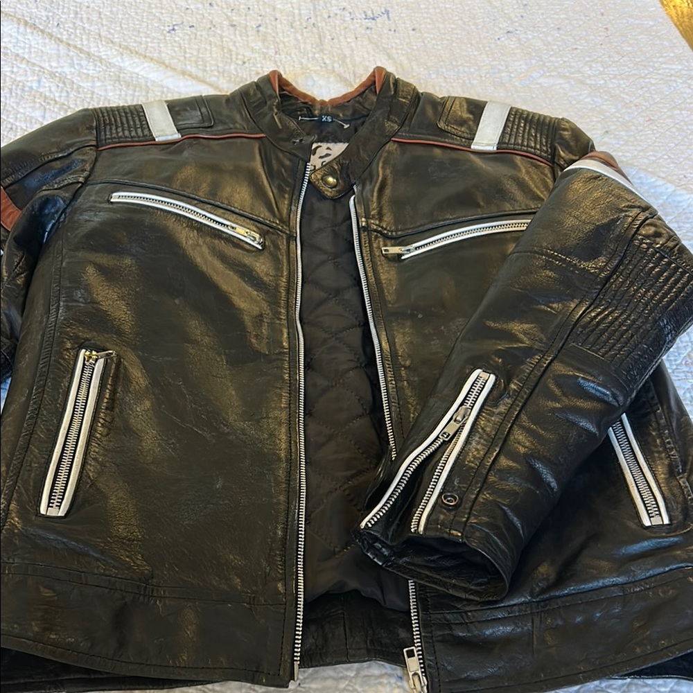 Crafter Vintage Leather Motorcycle Jacket -excellent condition